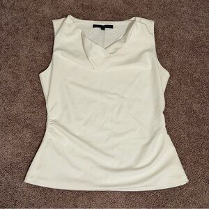 White House Black Market Cream Cowl Neck Blouse